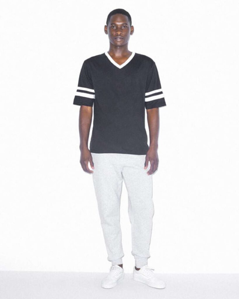 UNISEX POLY-COTTON V-NECK FOOTBALL T-SHIRT - Slika 6