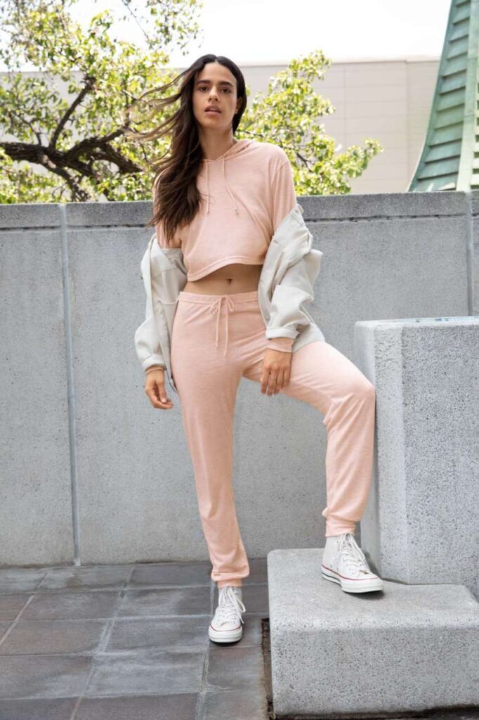 WOMEN'S TRI-BLEND CROPPED HOODIE - Slika 5