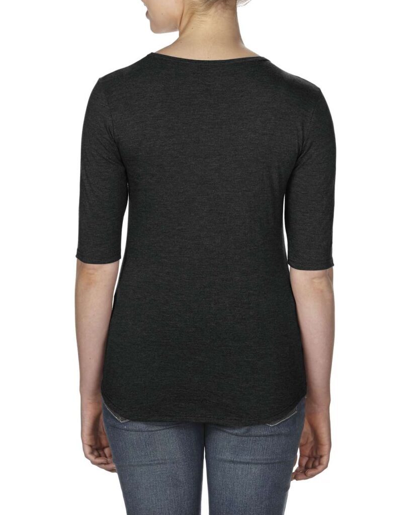 WOMEN’S TRI-BLEND DEEP SCOOP 1/2 SLEEVE TEE - Slika 4