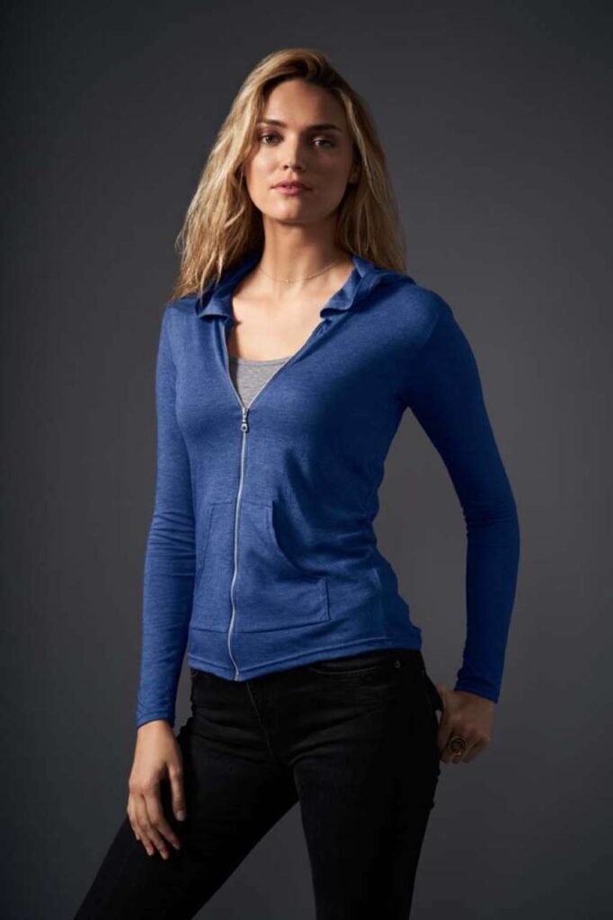 WOMEN'S TRI-BLEND FULL-ZIP HOODED JACKET - Slika 2