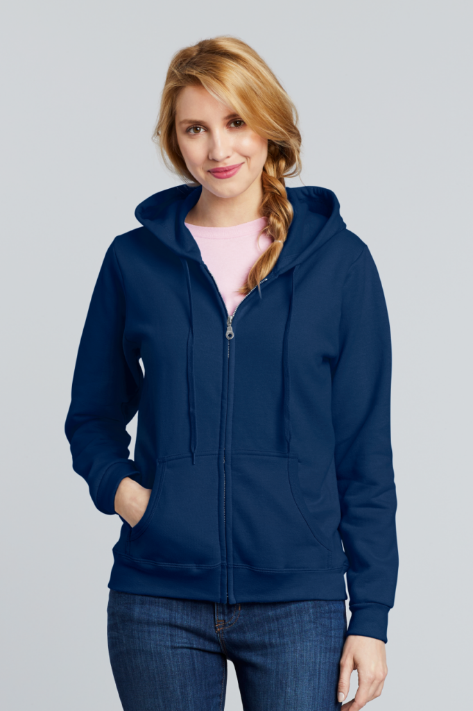HEAVY BLEND™ LADIES' FULL ZIP HOODED SWEATSHIRT - Slika 2