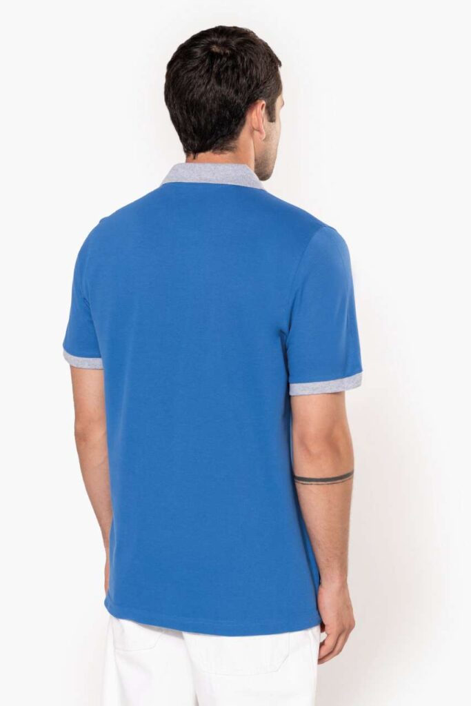 MEN'S TWO-TONE PIQUÉ POLO SHIRT - Slika 3