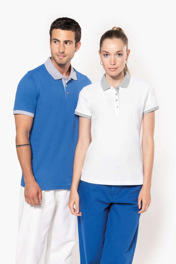 MEN'S TWO-TONE PIQUÉ POLO SHIRT - Slika 6