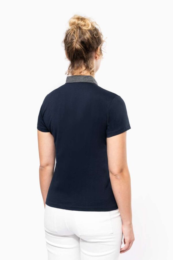 LADIES' TWO-TONE JERSEY POLO SHIRT