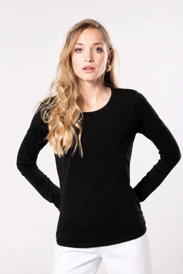 LADIES LONG-SLEEVED CREW NECK T-SHIRT