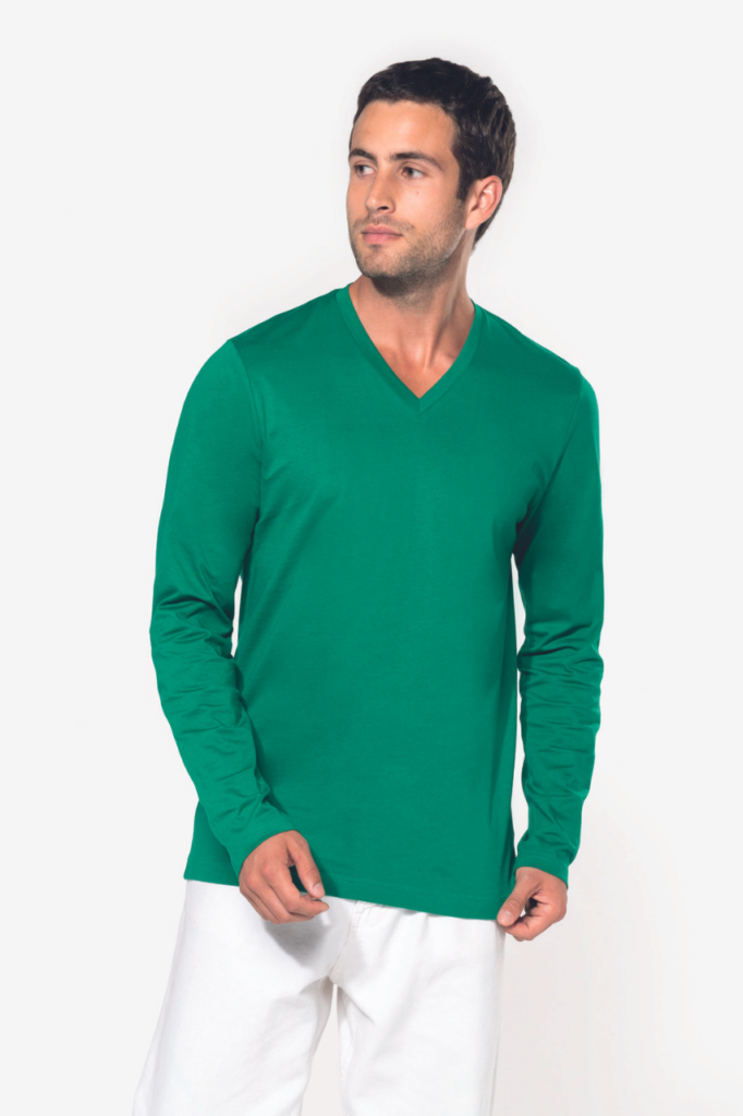 MEN'S LONG-SLEEVED V-NECK T-SHIRT - Slika 2