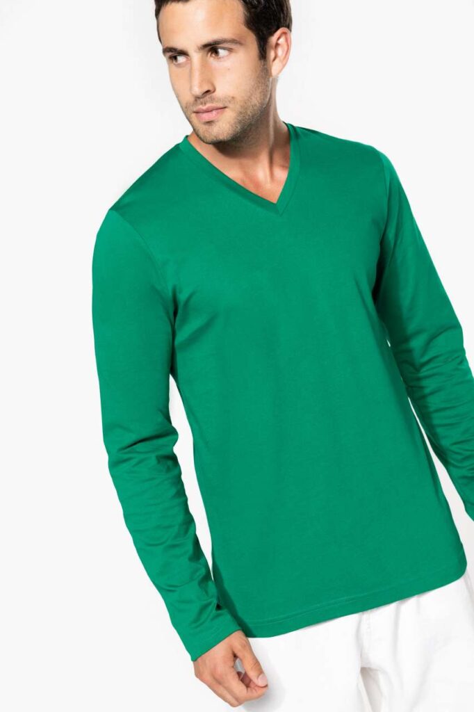 MEN'S LONG-SLEEVED V-NECK T-SHIRT - Slika 3