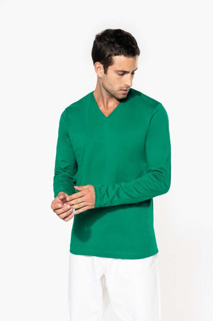 MEN'S LONG-SLEEVED V-NECK T-SHIRT - Slika 6