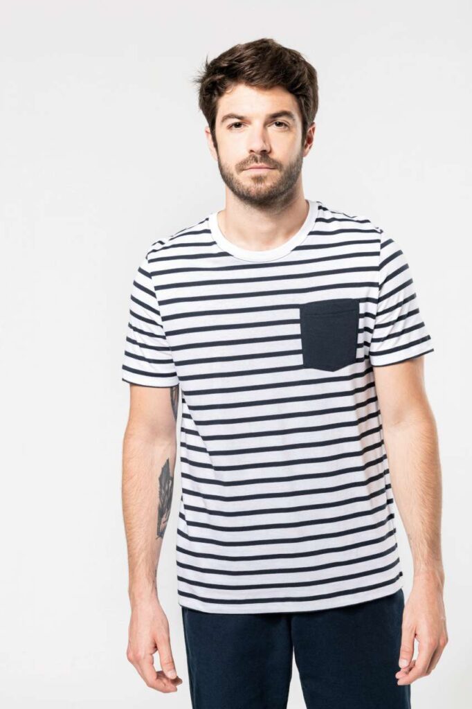 STRIPED SHORT SLEEVE SAILOR T-SHIRT WITH POCKET - Slika 2