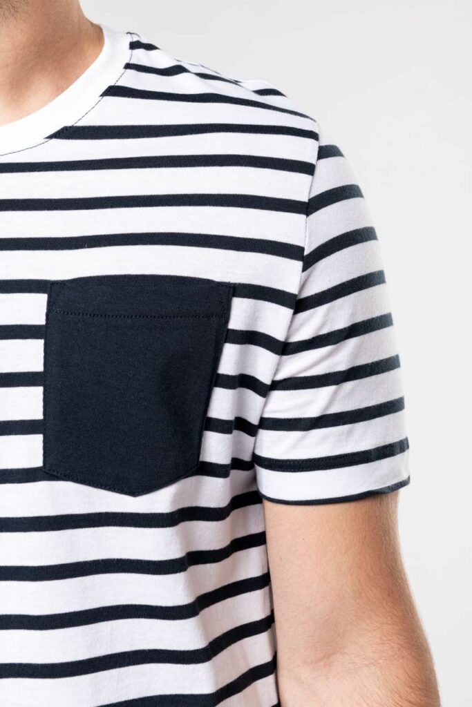 STRIPED SHORT SLEEVE SAILOR T-SHIRT WITH POCKET - Slika 4