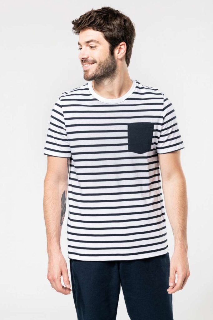 STRIPED SHORT SLEEVE SAILOR T-SHIRT WITH POCKET - Slika 6