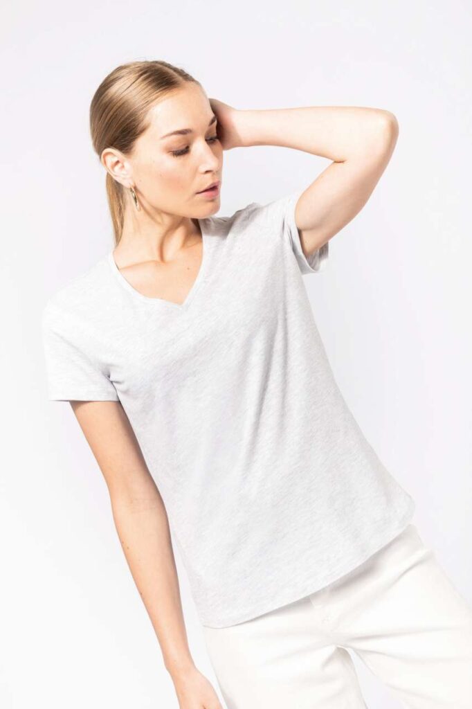 LADIES' SHORT-SLEEVED V-NECK T-SHIRT - Slika 3