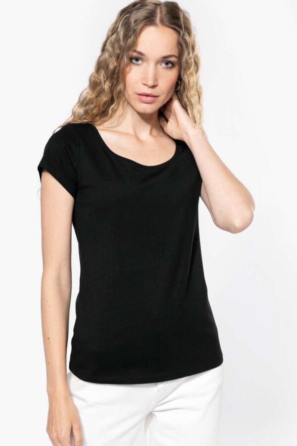 LADIES’ BOAT NECK SHORT-SLEEVED T-SHIRT