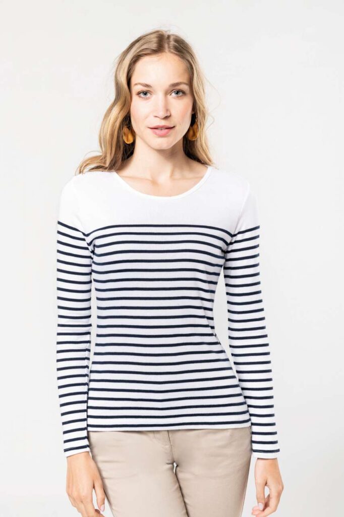 LADIES’ LONG-SLEEVED BRETON STRIPE TOP - Slika 2