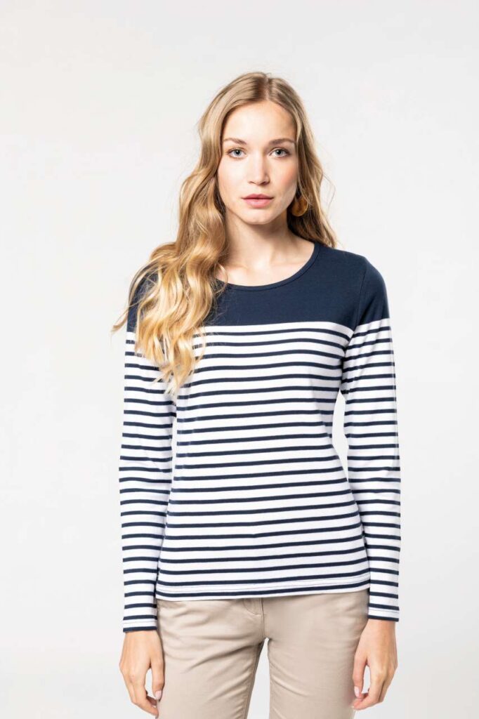 LADIES’ LONG-SLEEVED BRETON STRIPE TOP - Slika 6