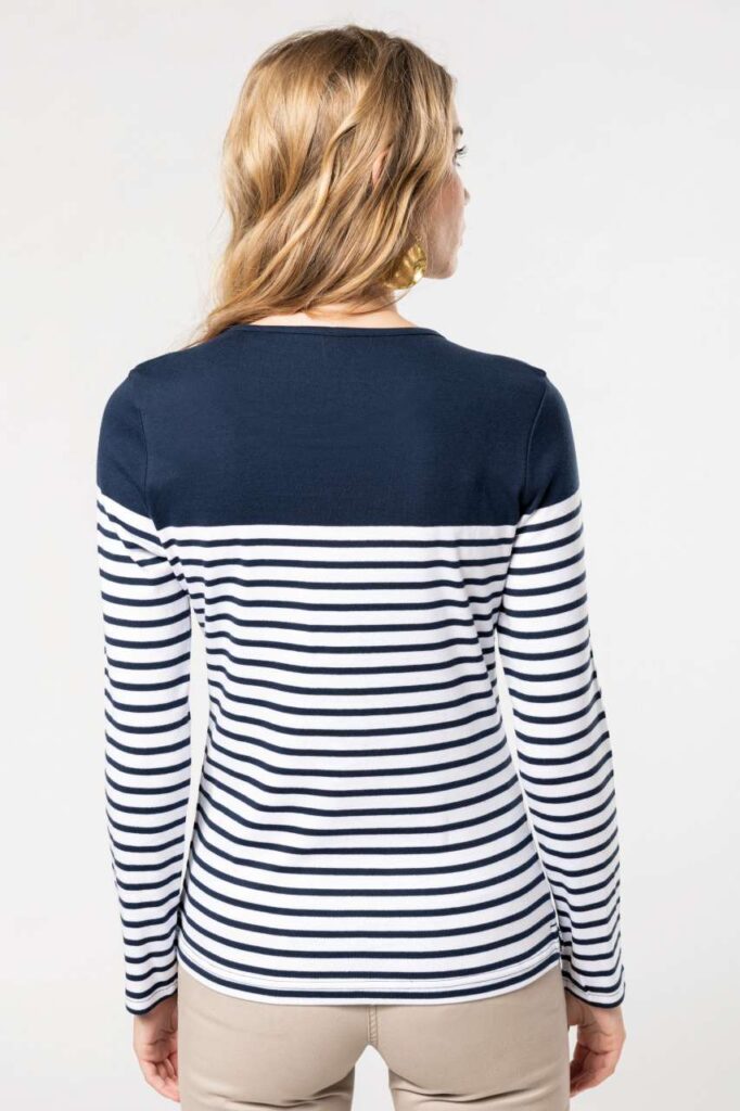 LADIES’ LONG-SLEEVED BRETON STRIPE TOP - Slika 7