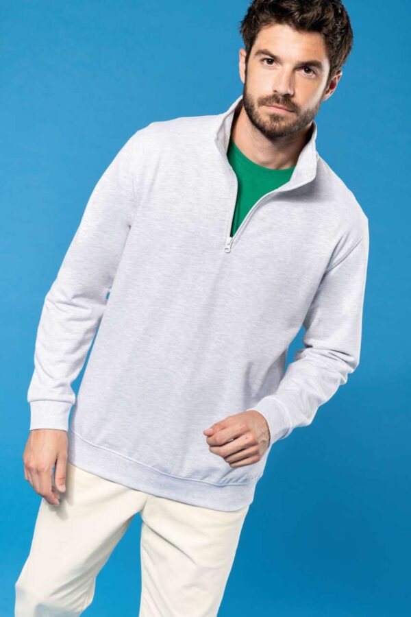 ZIP NECK SWEATSHIRT