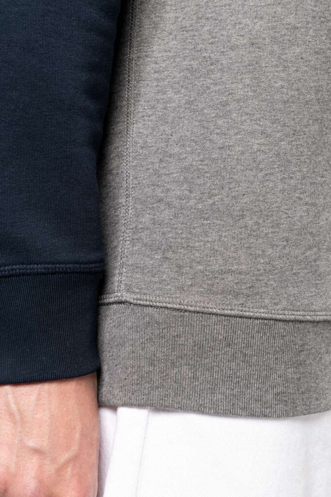 MEN'S TWO-TONE ORGANIC CREW NECK RAGLAN SLEEVE SWEATSHIRT - Slika 8