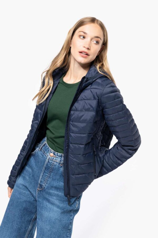 LADIES' LIGHTWEIGHT HOODED PADDED JACKET