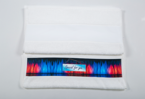 OLIMA TOWEL WITH SUBLIMATION BORDURE