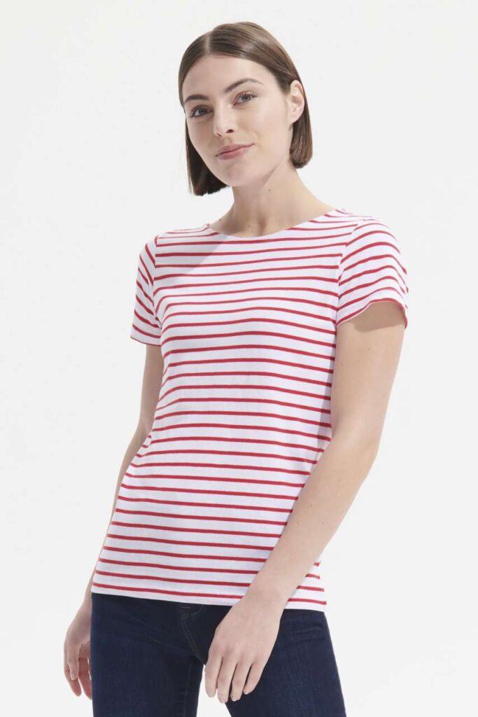 SOL'S MILES WOMEN - ROUND NECK STRIPED T-SHIRT - Slika 2