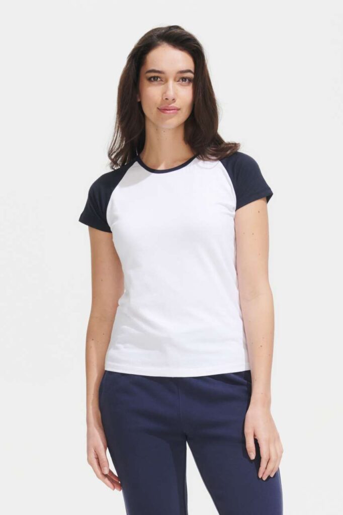 SOL'S MILKY - WOMEN'S 2-COLOR RAGLAN SLEEVES T-SHIRT - Slika 3