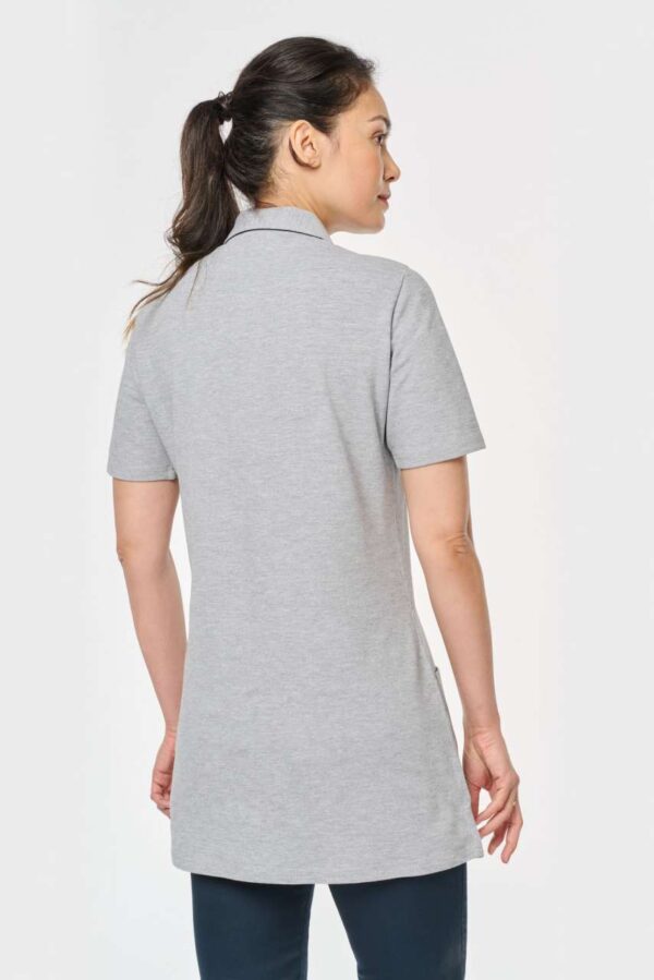 LADIES’ SHORT-SLEEVED LONGLINE POLO SHIRT