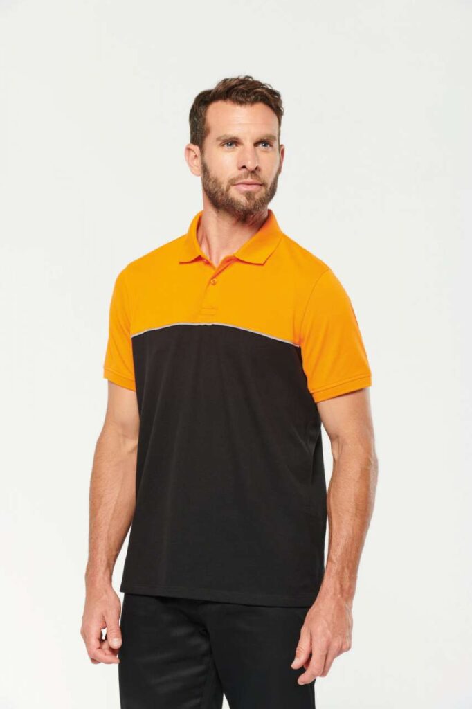 UNISEX ECO-FRIENDLY TWO-TONE SHORT SLEEVE POLO SHIRT - Slika 3