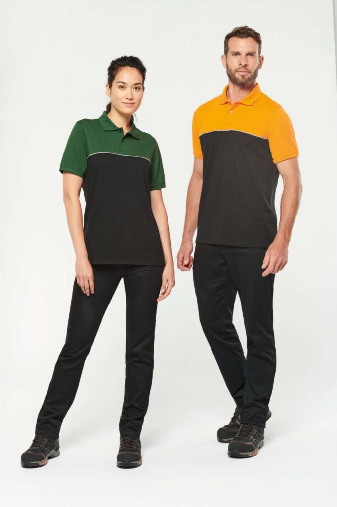 UNISEX ECO-FRIENDLY TWO-TONE SHORT SLEEVE POLO SHIRT - Slika 6