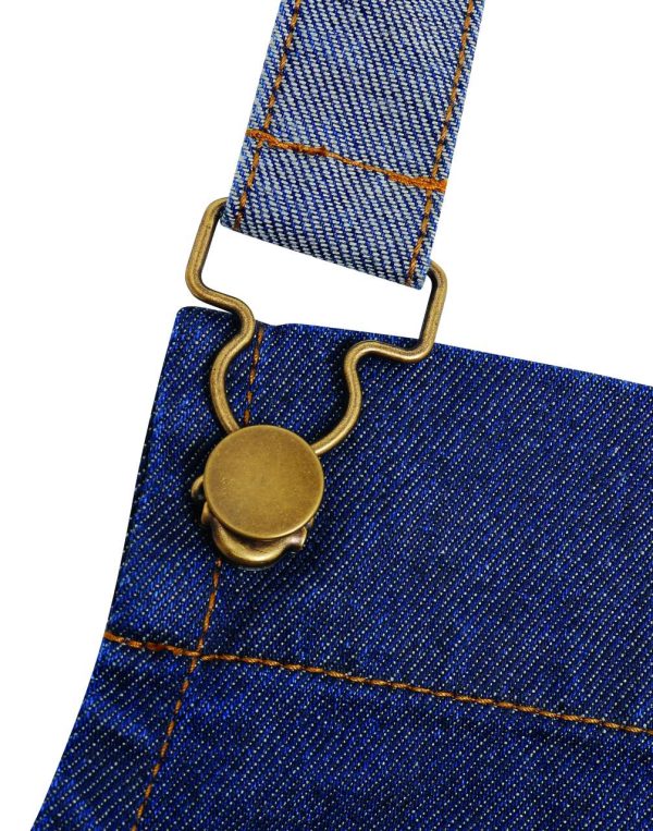 'DISTRICT' WAXED LOOK DENIM BIB APRON