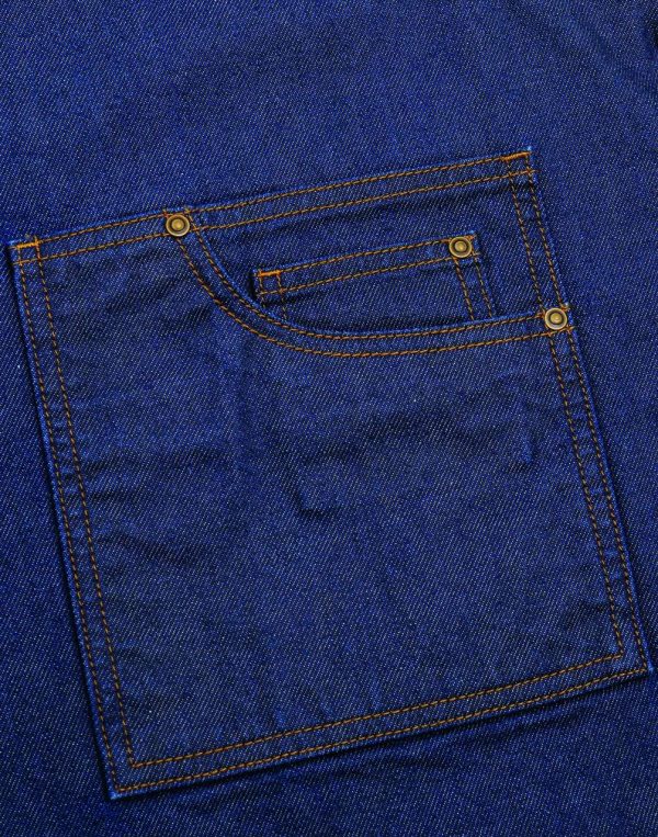 'DISTRICT' WAXED LOOK DENIM BIB APRON