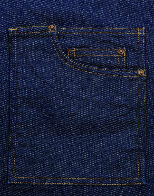 'DIVISION' WAXED LOOK DENIM WAIST APRON