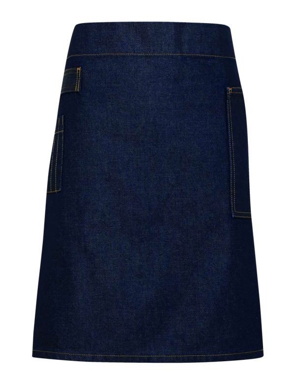'DIVISION' WAXED LOOK DENIM WAIST APRON