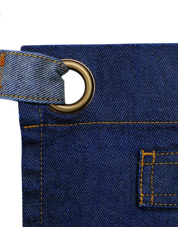 'DIVISION' WAXED LOOK DENIM WAIST APRON