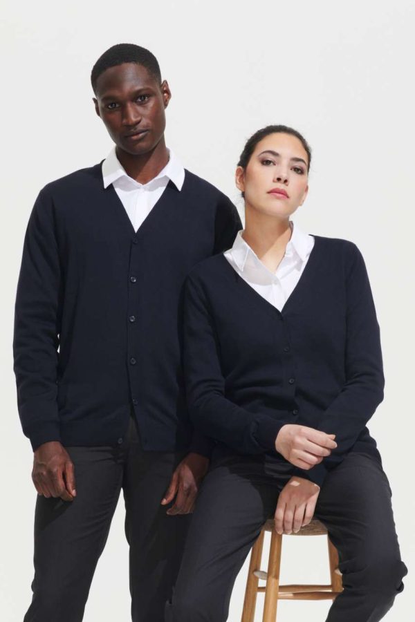 SOL'S GOLDEN MEN - V-NECK KNITTED CARDIGAN